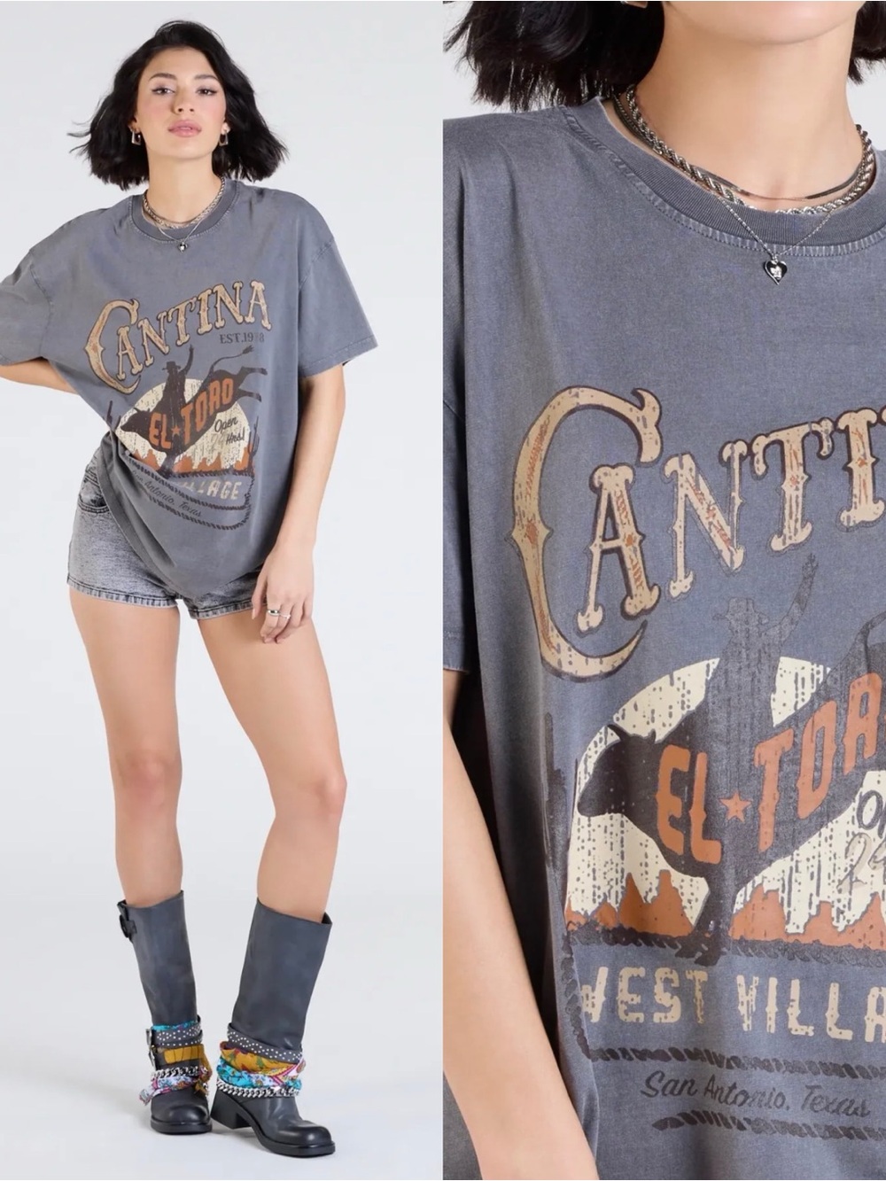 Windsor Wild And Free Oversized Graphic Tee M